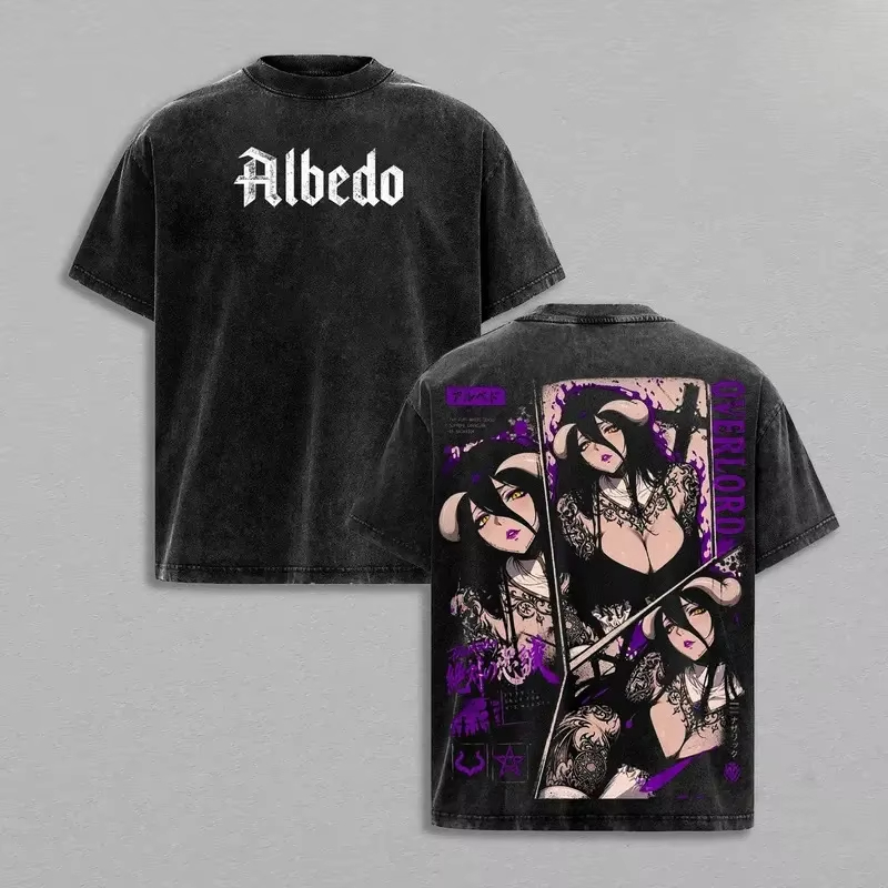 Anime Cosplay Albedo - 2026 오버로드 알베도 양면 빈티지 워싱