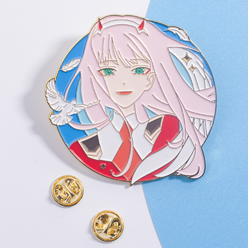 Anime Cosplay Zero Two - FRANXX Zero Two 배지 코스프레 의상