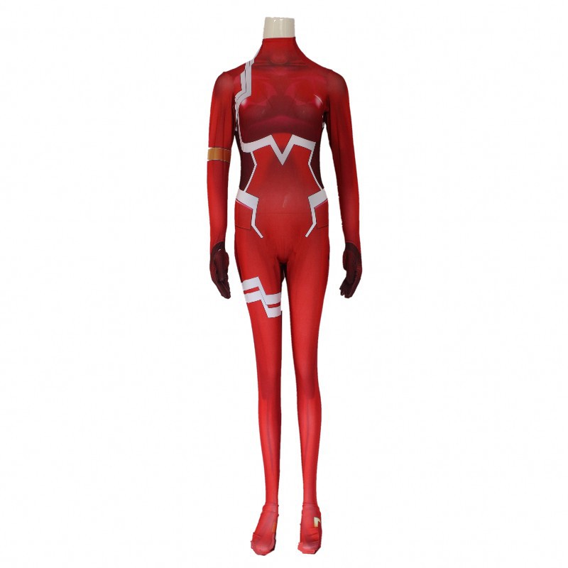 핑크 코스프레 달링 인 더 프랑엑스 02 섹시 점프수트 - Anime Cosplay Zero Two 리뷰 및 가격