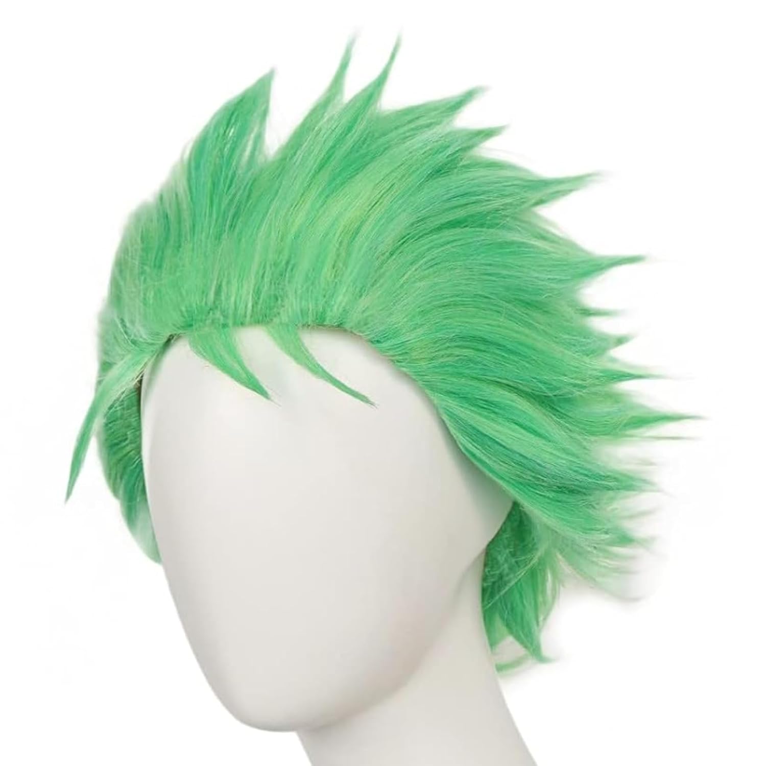 남성용 짧은 녹색 가발 라이트 잔디 녹색 가발 조로 가 - Cosplay Anime Zoro 리뷰 및 가격