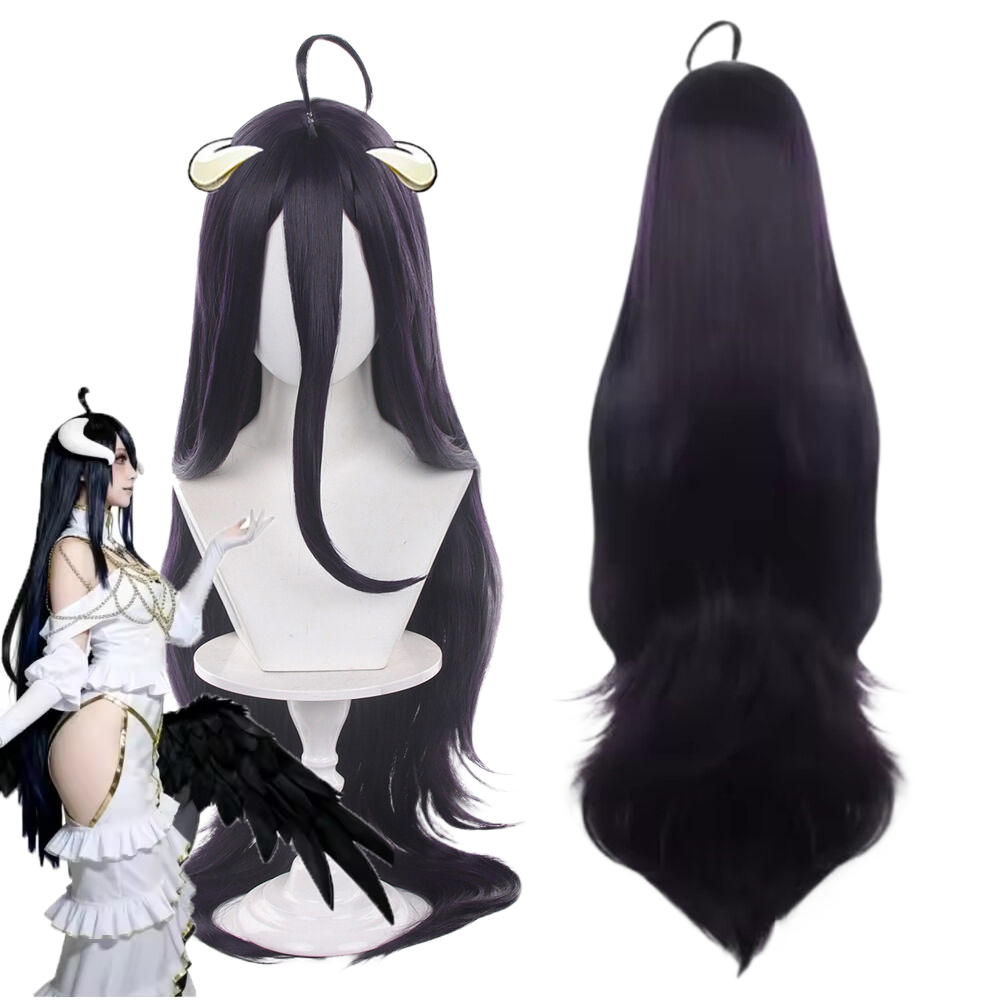 알베도 100cm 롱 스트레이트 코스프레 가발, 여성용 - Anime Cosplay Albedo 리뷰 및 가격