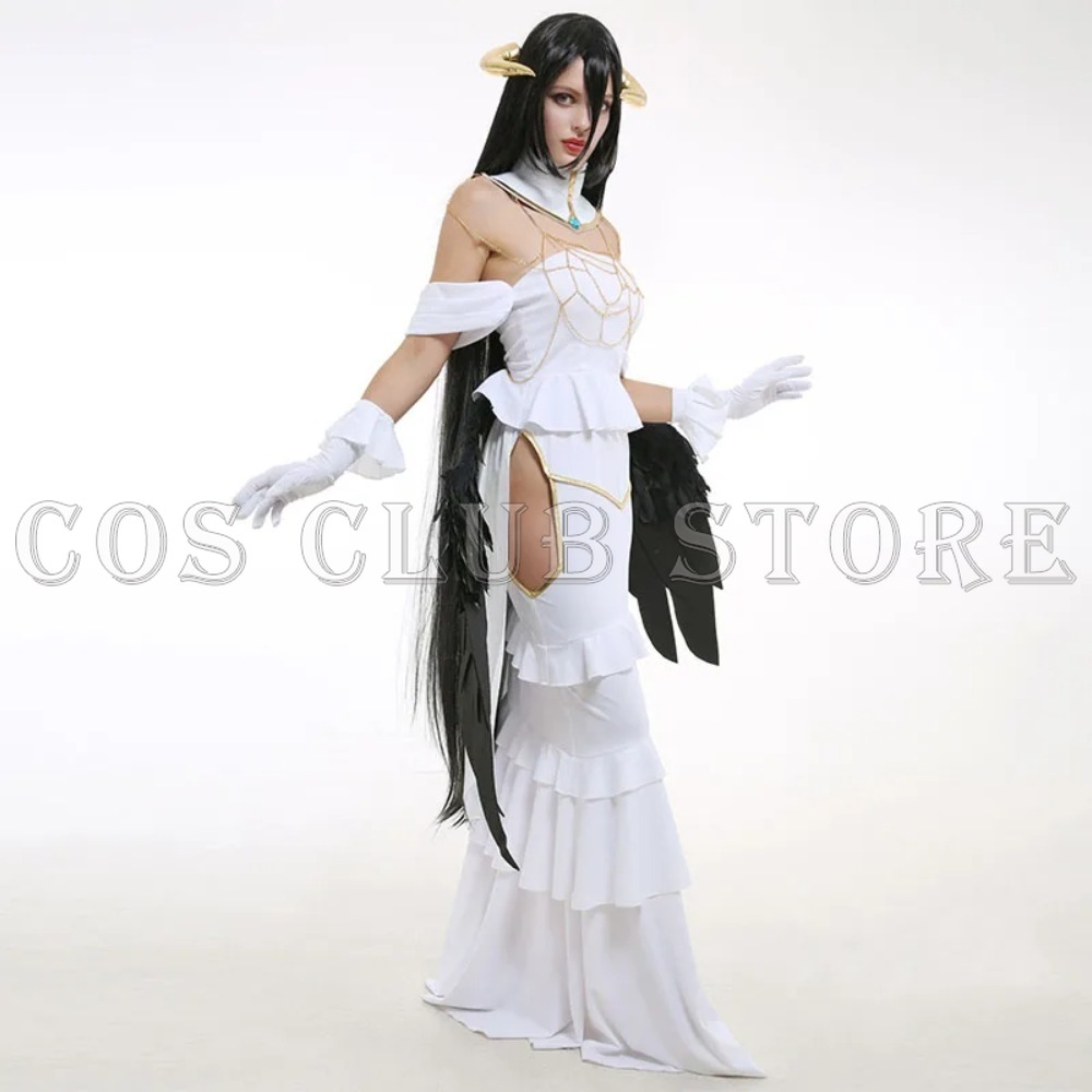 OVERLORD 애니메이션 드레스 코스프레 뿔, 오버로 - Anime Cosplay Albedo 리뷰 및 가격