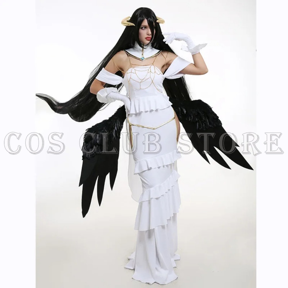 OVERLORD 애니메이션 드레스 코스프레 뿔, 오버로 - Anime Cosplay Albedo 리뷰 및 가격