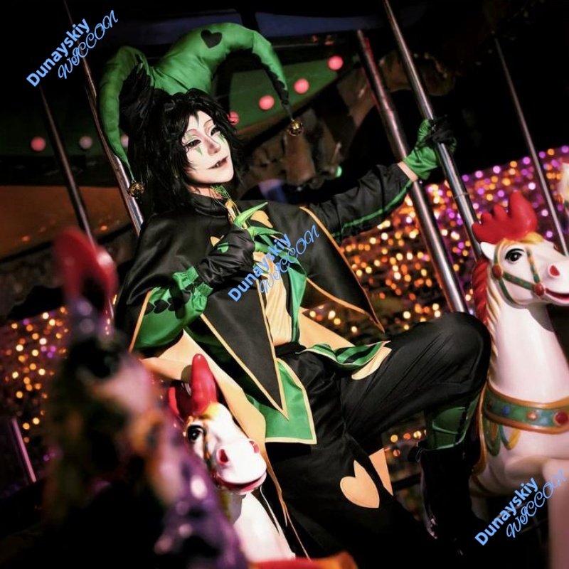 남성용 프릭 서커스 피에로 광대 코스프레 의상 호러 할 - Anime Cosplay Expo 2025 리뷰 및 가격